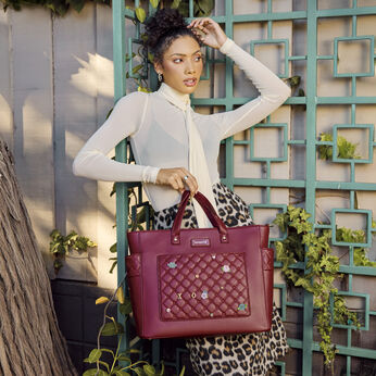 Loungefly The Mo Red Convertible Backpack & Tote Crossbody Pin Trader Bag, Image 2